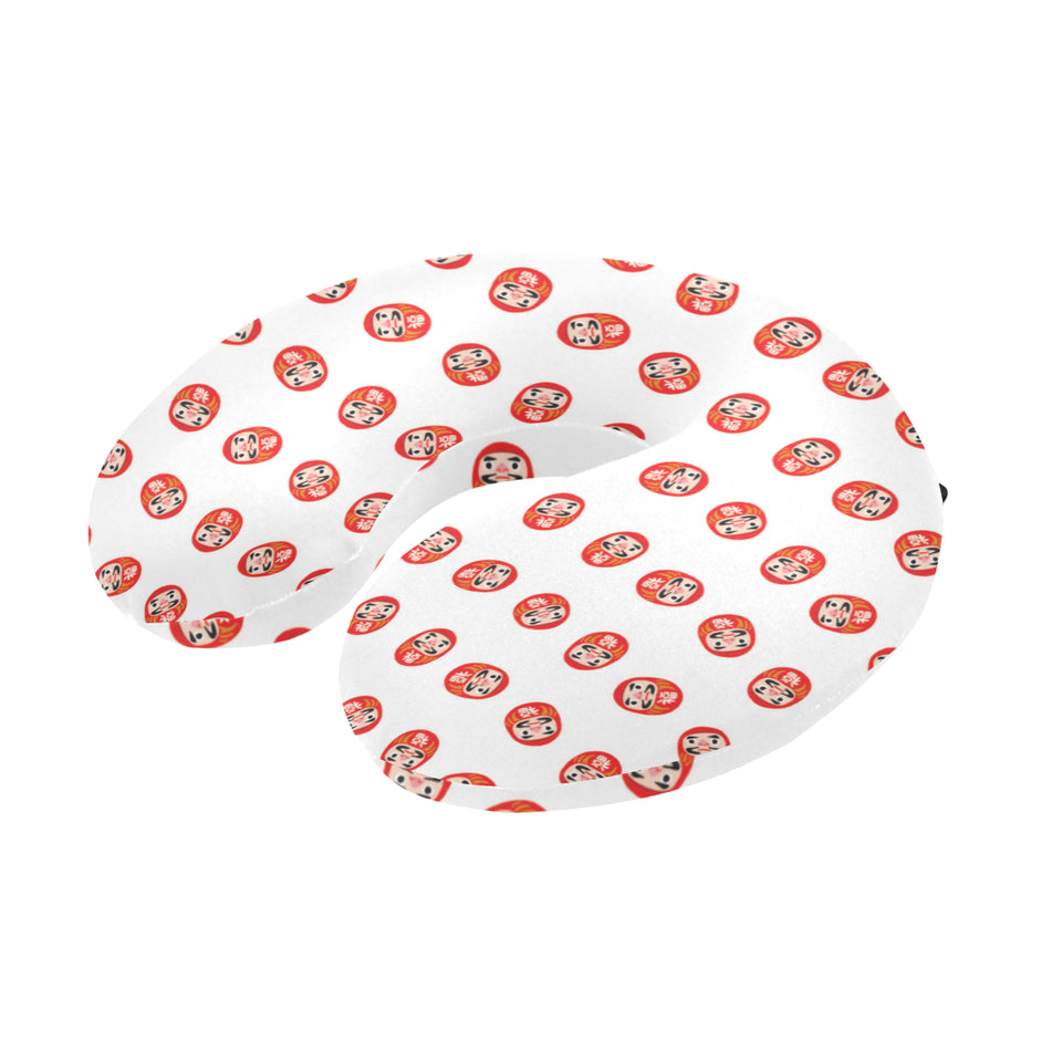 Daruma japanese wooden doll pattern U-Shaped Travel Neck Pillow
