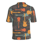 electric guitars pattern Men's All Over Print Polo Shirt