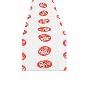 Daruma japanese wooden doll pattern Table Runner