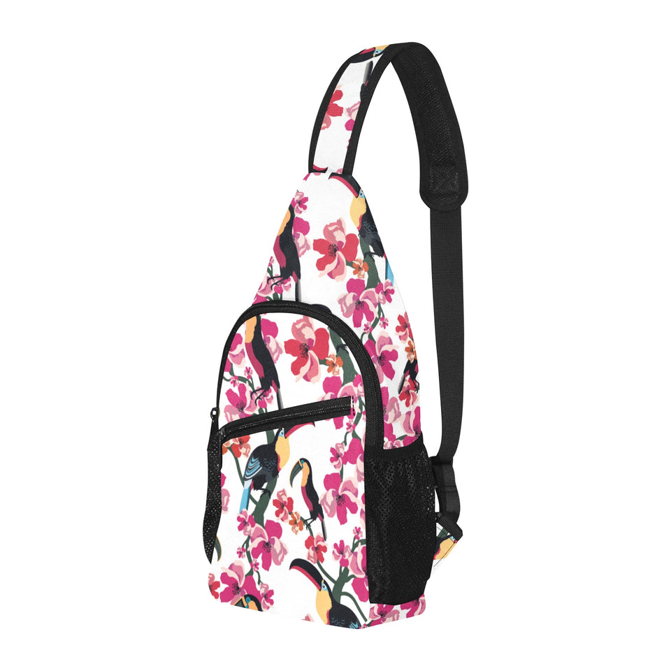 Toucan flower design pattern All Over Print Chest Bag