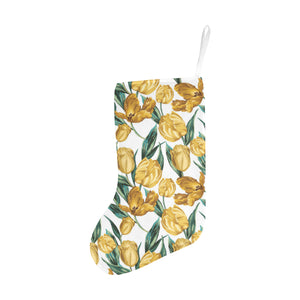 yellow tulips pattern Christmas Stocking