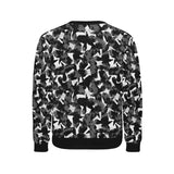 Crow illustration pattern Men's Crew Neck Sweatshirt