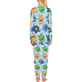 Alien Pattern Print Design 04 Women's All Over Print Pajama Set