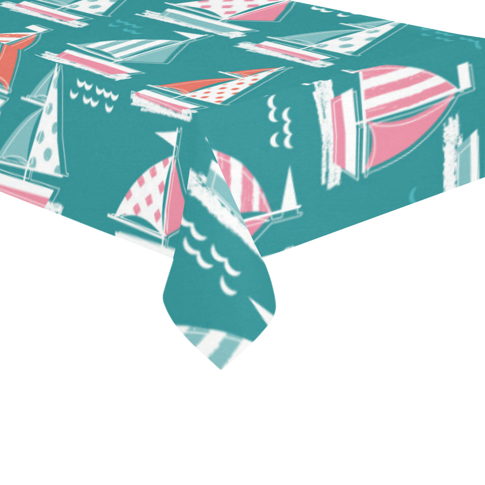 Cute sailboat pattern Tablecloth
