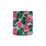 Watermelons tropical palm leaves pattern Morphing Mug Heat Changing Mug