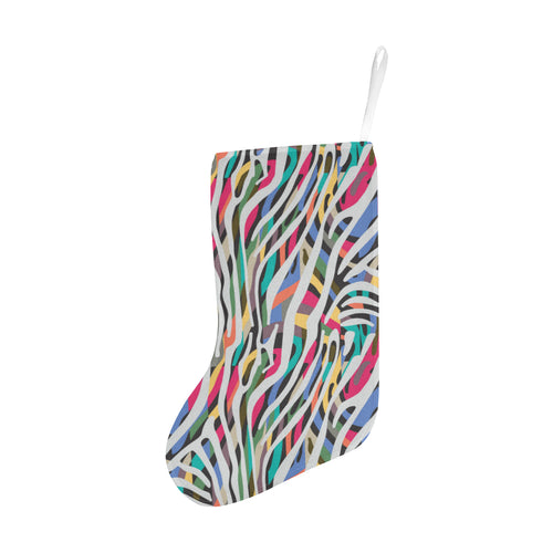 Colorful zebra skin pattern Christmas Stocking