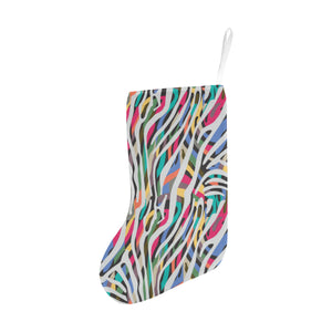 Colorful zebra skin pattern Christmas Stocking