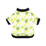 Durian pattern background All Over Print Pet Dog Round Neck Fuzzy Shirt