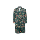 Snake forest pattern Men's Long Sleeve Belted Night Robe