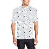 Bull Terrier Pattern Print Design 01 Men's All Over Print Polo Shirt