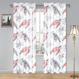 Watercolor sea turtle jellyfish pattern Gauze Curtain