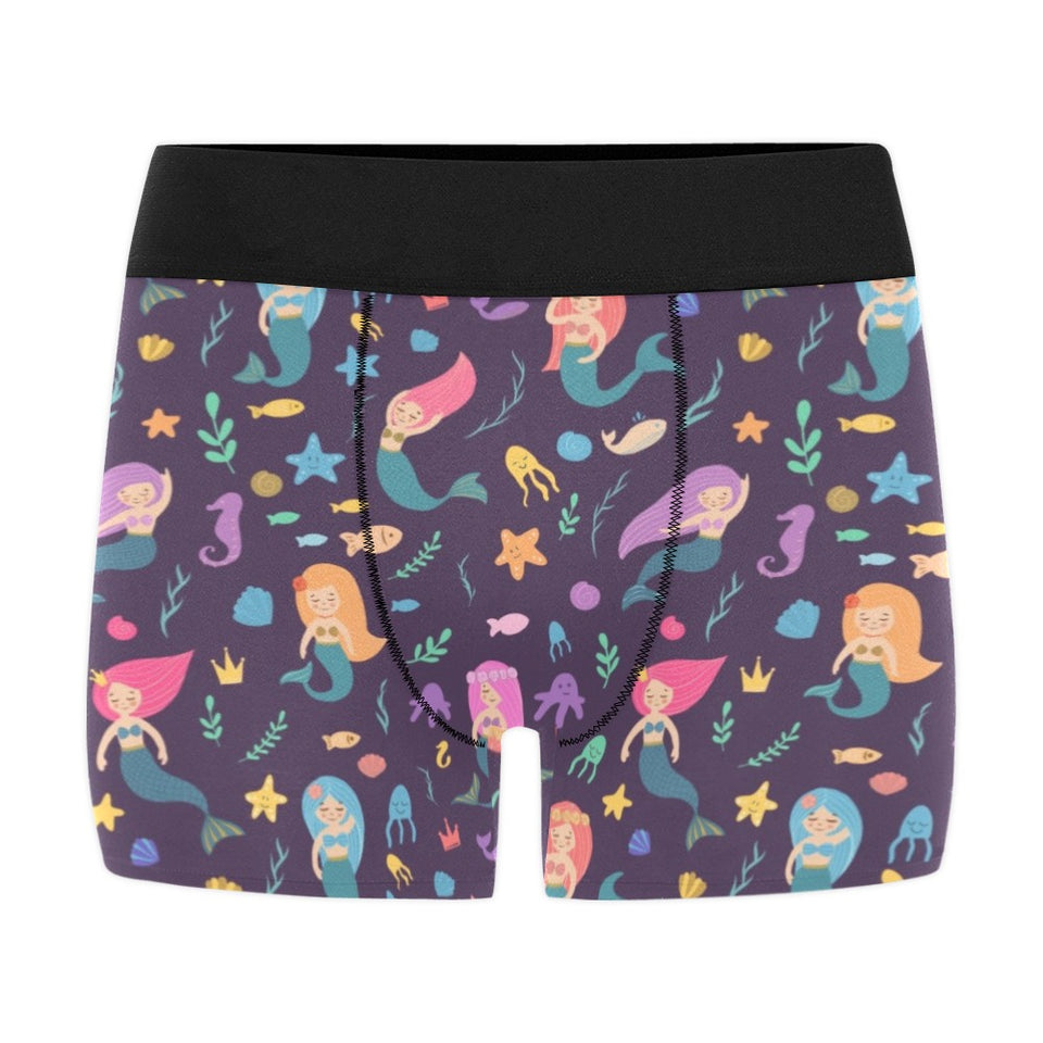 beautiful mermaid Fish jellyfish algae other marin Men's All Over Print Boxer Briefs Men's Underwear