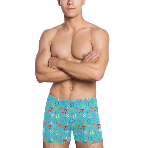 Math Pattern Print Design 02 Men's Swimming Trunks