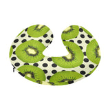 kiwi black dot background U-Shaped Travel Neck Pillow