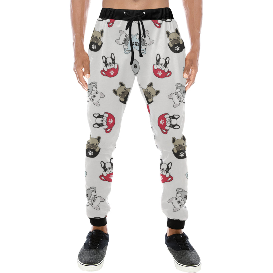 French bulldog cup paw pattern Unisex Casual Sweatpants