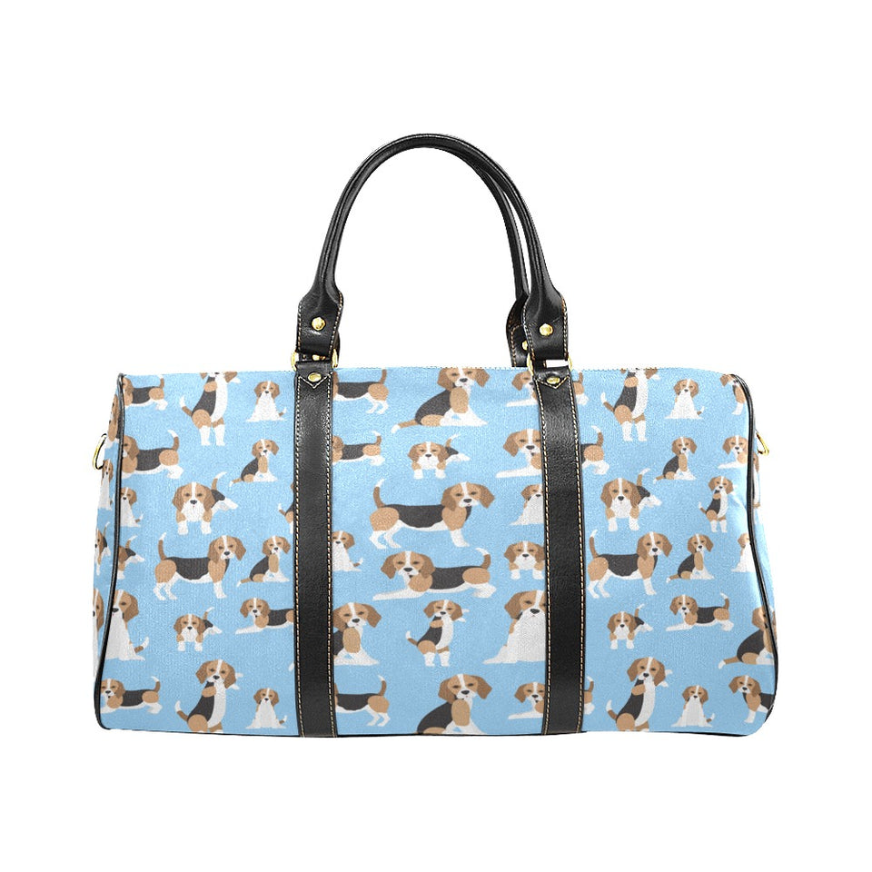 Beagle dog blue background pattern Travel Bag