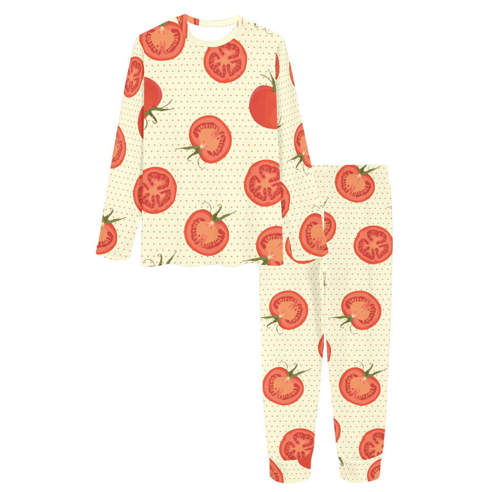 Tomato dot background Women's All Over Print Pajama Set