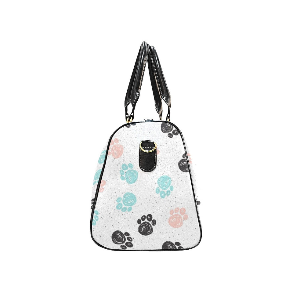 Dog Paws Pattern Print Design 04 Travel Bag