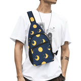 Moon star pattern All Over Print Chest Bag