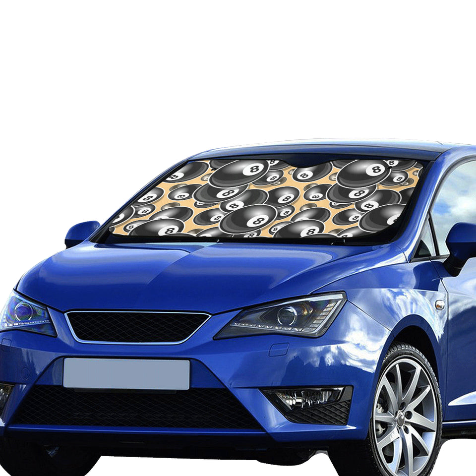 Billiard Ball Pattern Print Design 04 Car Sun Shade