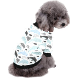 Cute dolphins Childish Style pattern All Over Print Pet Dog Round Neck Fuzzy Shirt