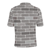 Brick Printed Pattern Print Design 05 Men's All Over Print Polo Shirt