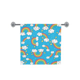 Rainbows Sky Clouds Pattern Bath Towel