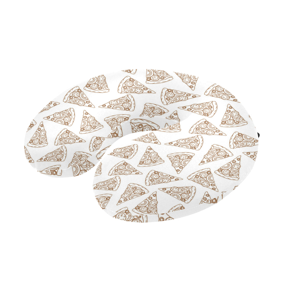 Hand drawn pizza pattern U-Shaped Travel Neck Pillow