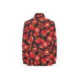 Tomato black background Women's Long Sleeve Polo Shirt