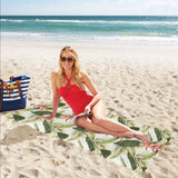 heliconia pattern Beach Towel