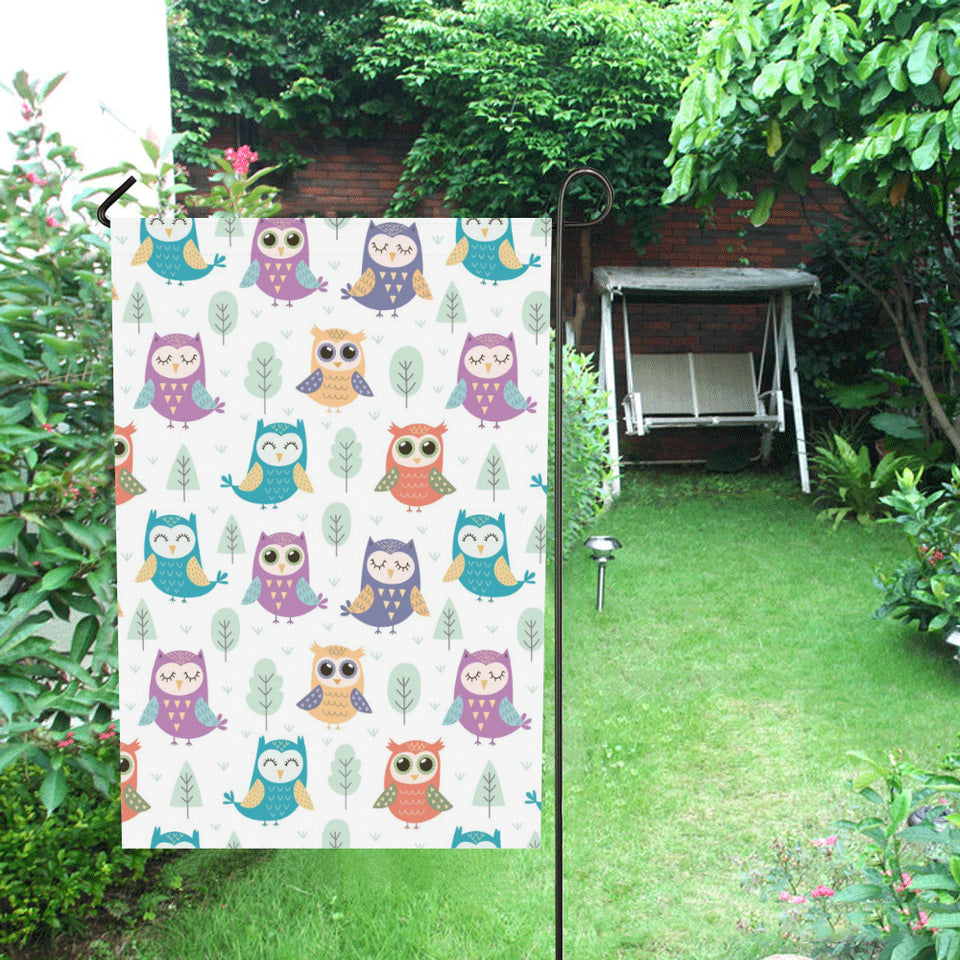 Cute owl pattern House Flag Garden Flag