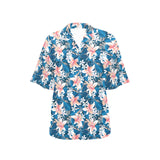 Hibiscus Pattern Print Design 02 Women's All Over Print Hawaiian Shirt