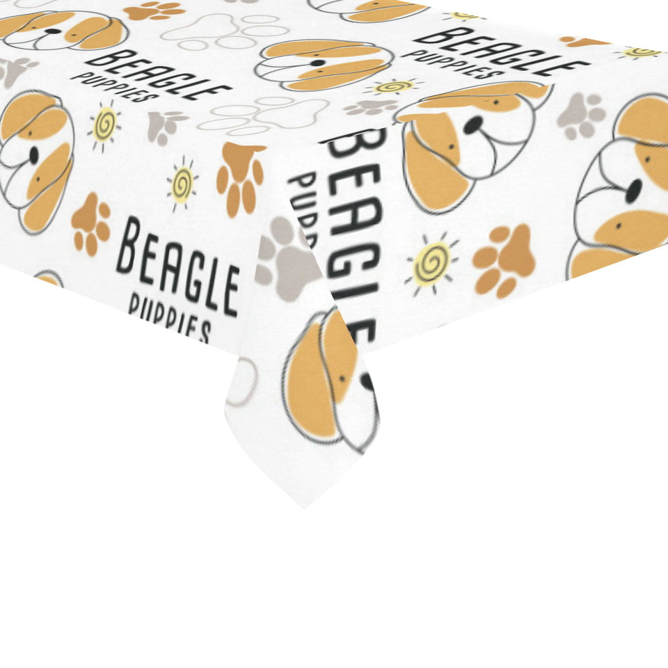 Cute beagle dog pattern background Tablecloth