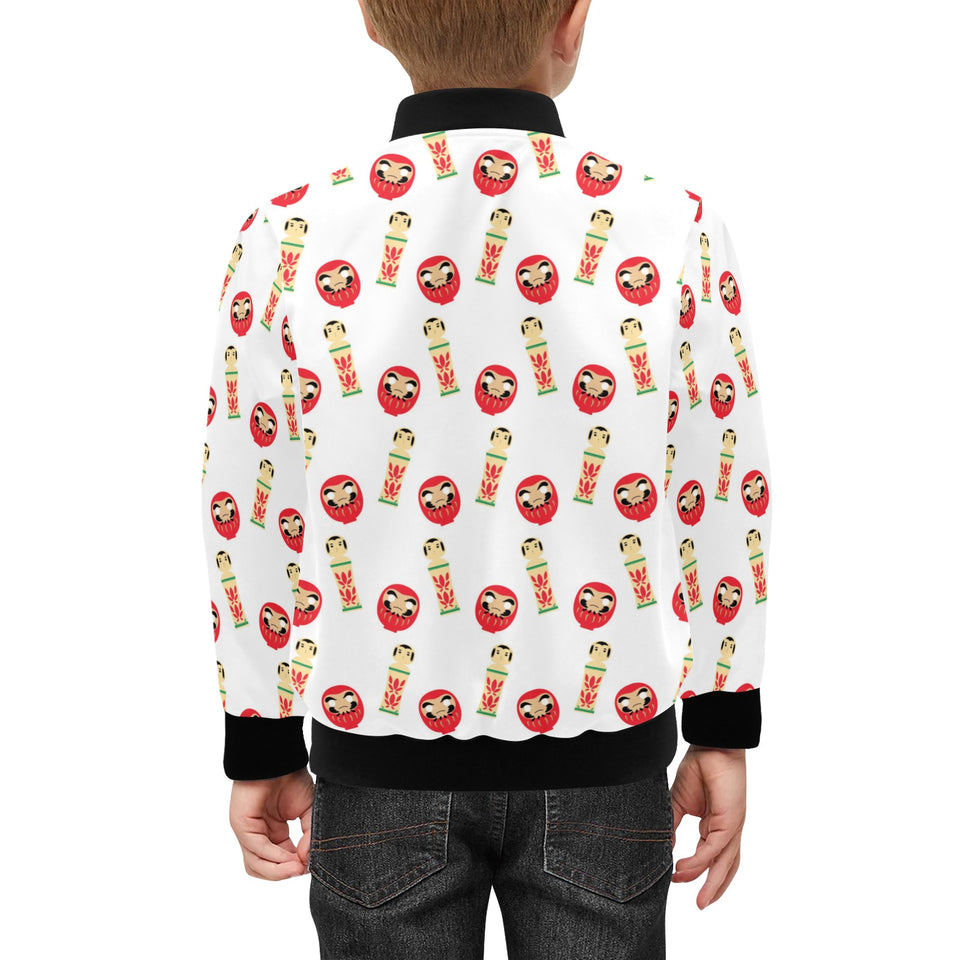 Daruma japanese wooden doll Kids' Boys' Girls' Bomber Jacket