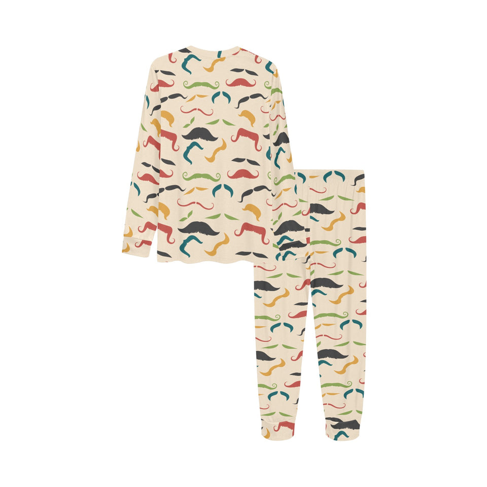 Mustache Beard Pattern Print Design 03 Kids' Boys' Girls' All Over Print Pajama Set