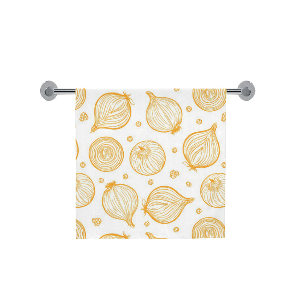 hand drawn onion pattern Bath Towel