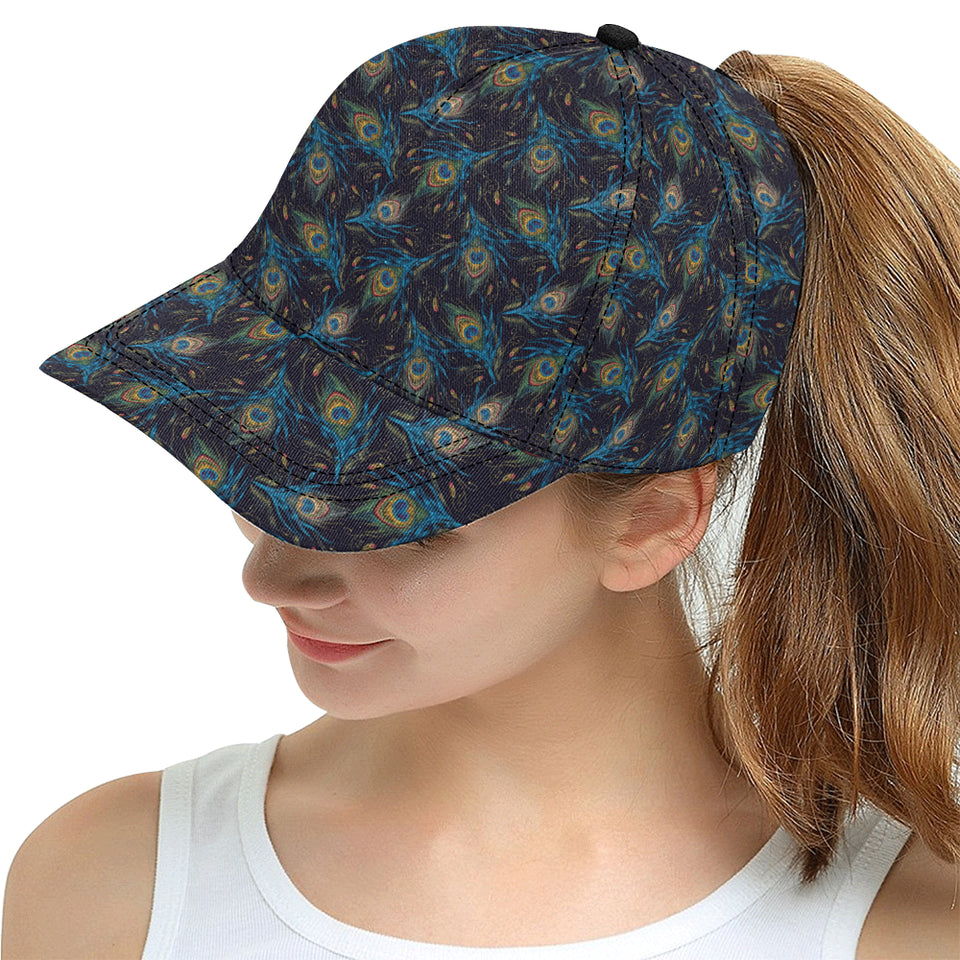 Beautiful peacock feather pattern All Over Print Snapback Cap