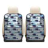 polar bear winter snow pattern Car Seat Back Organizer