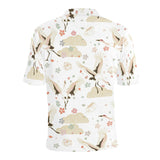Beautiful Japanese cranes pattern Men's All Over Print Polo Shirt