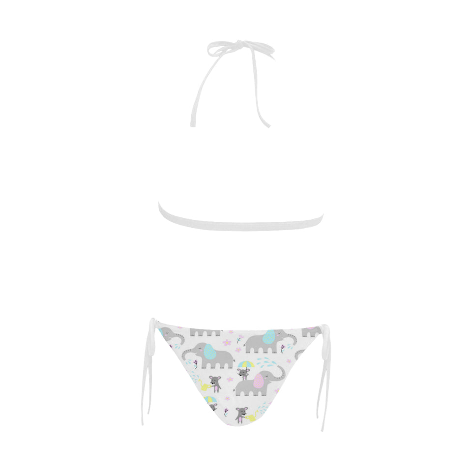 Cute elephant mouse pattern Sexy Bikinis Two-Piece Swimsuits