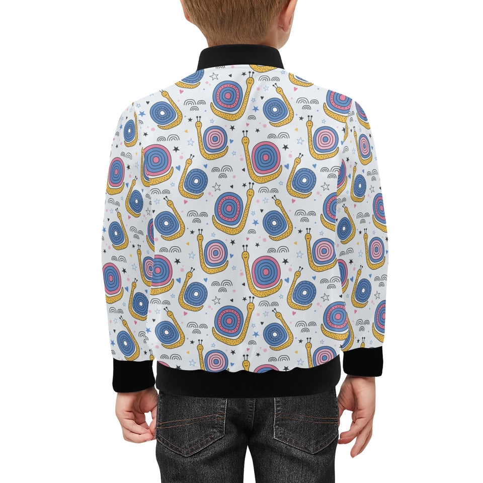Snail Pattern Print Design 05 Kids' Boys' Girls' Bomber Jacket