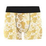 Gold grape pattern Men's All Over Print Boxer Briefs Men's Underwear