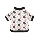 Pig Pattern Print Design 05 All Over Print Pet Dog Round Neck Fuzzy Shirt