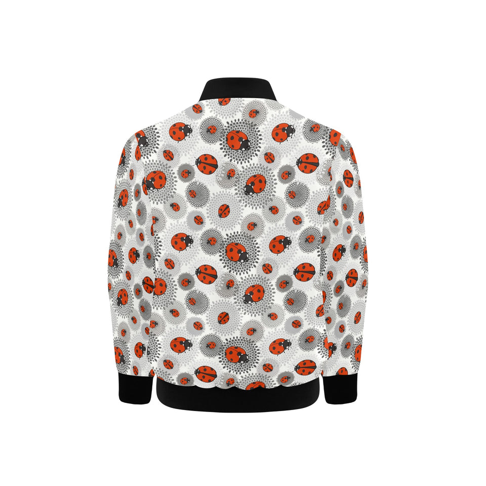 Ladybug Pattern Print Design 05 Kids' Boys' Girls' Bomber Jacket