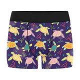 Colorful sea turtle pattern Men's All Over Print Boxer Briefs Men's Underwear