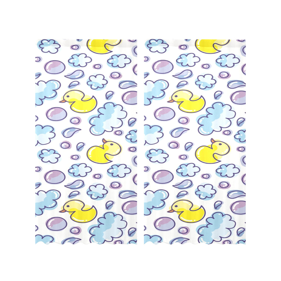 Duck Pattern Print Design 01 Gauze Curtain