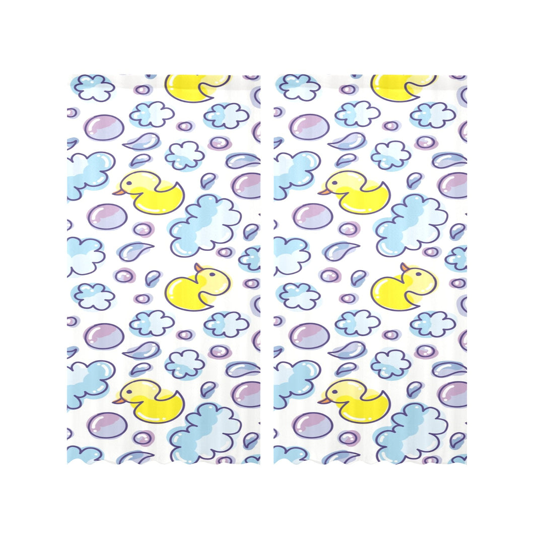 Duck Pattern Print Design 01 Gauze Curtain