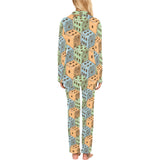 Dice Pattern Print Design 05 Women's Long Pajama Set
