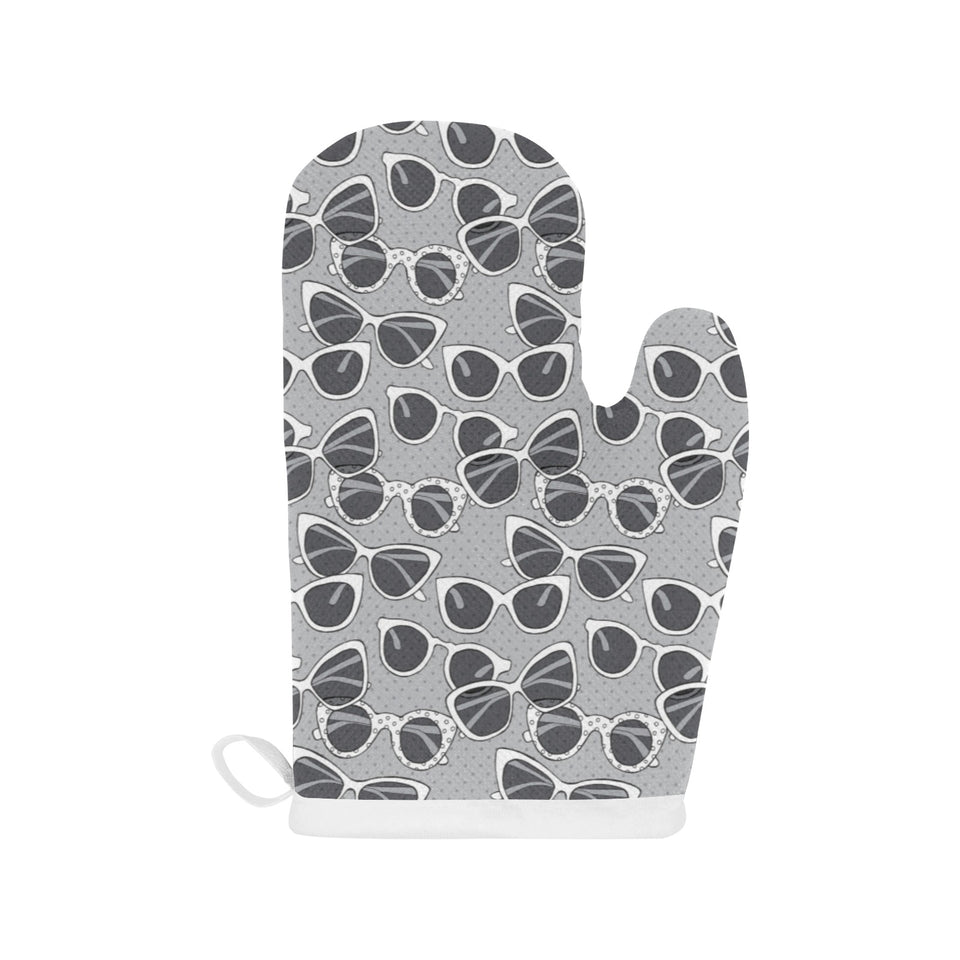 Sun Glasses Pattern Print Design 04 Heat Resistant Oven Mitts