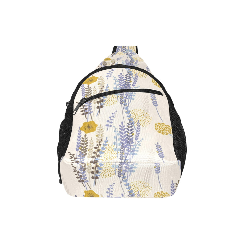 Lavender modern pattern blackground All Over Print Chest Bag